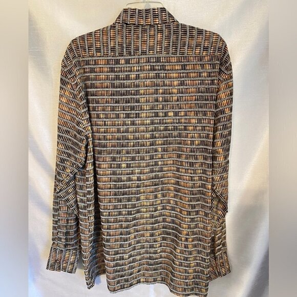 MileStone Authentic Sepia Toned Long  Sleeve Dress Shirt Mens XXLg - Picture 10 of 15